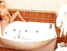 Redhead Washes Her Tasty Vagina In The Bathroom
