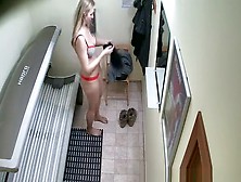 Spy Camera In Tanning Session