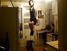 Cheerleader In Black Hanging