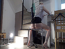 Hottest Secretary Ever Petite In Red Miniskirt And Tan Color Stockings On High Heels Makes A Big Cock Guy Cum - Petite Horny,  Mi