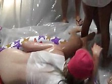 College Teens Playing Sex Games At Dorm Room Pool Party