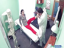 Sexy Babe Gets Help From The Pervert Doctor