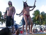 Sexy Slut Topless Dance At Fantasy Fest Pool Party Key West