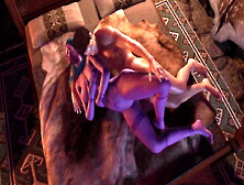 Purple Night Elf In Skyrim Has Side Anal On Bed - Skyrim Porn Parody