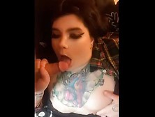 Big Bodied Woman Rapper Faeryglam Swallows Meat And Gets A Load Of Sperm As Her Reward