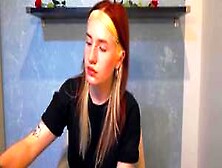 Cute Pretty Face Tattooed Girl Solo Webcam Show