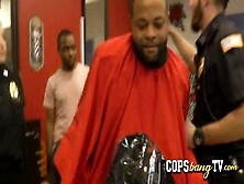 Milf Cops Hustle Inside A Barbershop To Bust A Criminal
