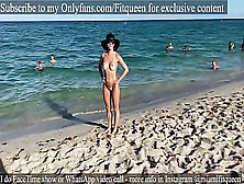 Amateur Fitqueen Teen Cause A Circle Of Men At Public Nude Beach