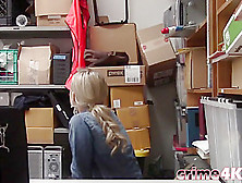 Gorgeous Blonde Teen Fucked In The Storage Room