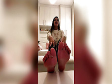 Hot Teen Barefoot Taunt High Heel Removal Sweat-Soaked Feet