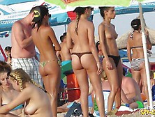Hot Topless Teens At The Beach