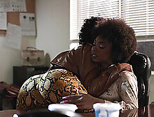 Skinny Ebony Misty Stone Gets Pleasured By Coworker Cali Caliente