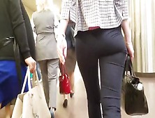 Russian Blondes Ass In Metro
