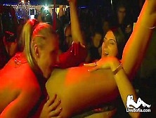 Shameless Lesbies Breathtaking Group Sex On Live Stage
