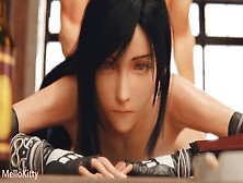 Busty Tifa Mounts Monster Wang - Doggystyle In Public