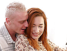 Russian Redhead Angie Moans While Being Fucked By Her Man