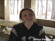 Cute Teen Football Girl Kitty Wants To Play