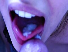 She Just Sewed,  But Got Cum In Her Mouth