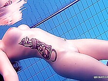 Fun Serbian Babe Katrin Privsem Swims Naked And Horny