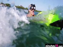 Inked Taylor Seinturier And Her Nude Badass Gfs Take A Ride On A Jetski