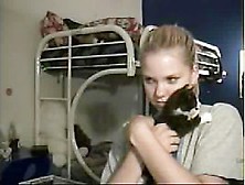 Blonde Cutie Chatting On Webcam