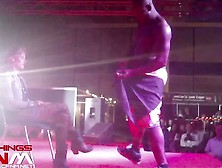 Black Male Stripper Teases Milf With Big Cock Onstage. Mp4