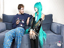 Vocaloid Hatsune Miku Didn't Expect Fans To Have Such Experienced Fingers! Cosplay Handjob Orgasm