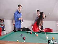 Teen Francesca Dicaprio Double Penetration'ed Balls Unfathomable On Pool Table