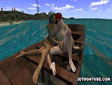 Cartoon Tube - Amazing Lesbian Session On A Wooden Boat
