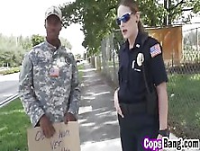 Stunning Cougar Police Officers Sharing Massive Black Cock