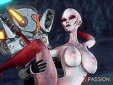 Female Alien Gets Fucked Hard By Sci-Fi Explorer In Spacesuit On Exoplanet