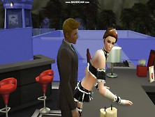 Charming Brunette French Maid Lets Her Hung Boss Fuck Her On His Desk While She Was Cleaning (Sims Four)