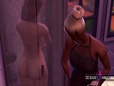 My Lesbian Roommate Spies On Me While I Shower And Lick My Pussy - Sexual Hot Animations