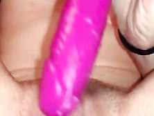 Sex Toy On Clitoris Makes My Small Creamy Snatch Cum Twice