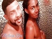 Fiery Bahian Step-Daughter Give Uncle Ogro Fellatio Inside The Restroom