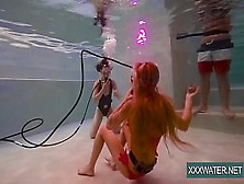 Jane And Minnie Manga Swim Naked In The Pool