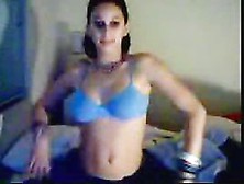 Cute Brunette Chick On Webcam