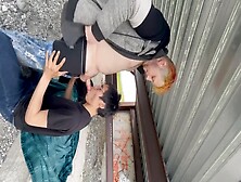 Intense Outdoor Facefucking Session