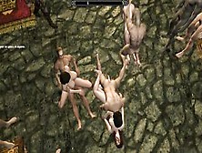 Sex Sex Party! Fight Club Skyrim Gang Bang,  Sex Of 3 Couples At The