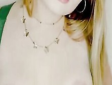 Sexy Blonde Smoking And Having Fun With Her Perky Boobies