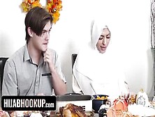Muslim Cutie Audrey Royal Celebrates Thanksgiving With Passionate Banged! On The Table - Hijab Hookup