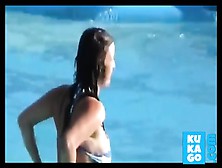 Tiny Tits And Ass Exposed On The Waterslide