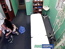 Eveline Dellai Gets Her Shaved Pussy Filled With Hot Jizz After A Wild Doggystyle Creampie From Her Fakehospital Doctor