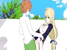 Tearju Lunatique And Rito Yuki Have Insane Sex Behind A Deserted Staircase.  - To Love Ru Animated