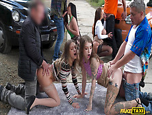 Outdoor Orgy Leads These Fine Women To Mind-Blowing Pleasures