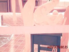 Sword Art Online Anime 3D - Kirito Fucks Asuna On A Table