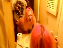 Bright Woman With Red Hair Fucked In Toilet By Bbc