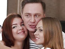 Russian Teens Threesome Orgy - Beautiful Ffm With Mouth Cumshot