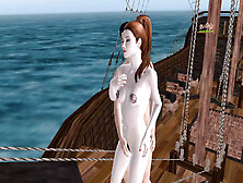 Cute Couple Having Fun In The Pirate Ship - Animated 3D Cartoon Porn