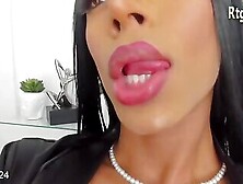 Big Cock Latina Ebony Shemale In Fishnet Stockings Masturbates On Webcam